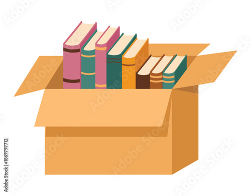 Donation box for a humanitarian event, vector illustration depicting giving, charity, community support, fundraising, and social responsibility for nonprofit