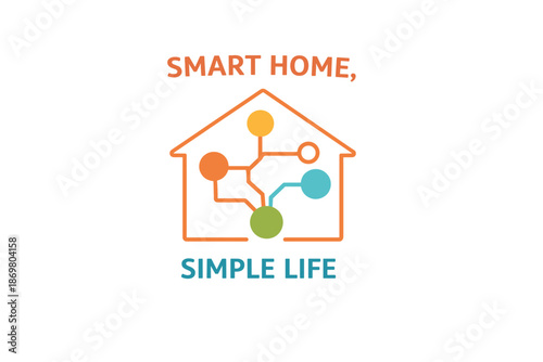 Smart home technology icon for simplifying everyday life
