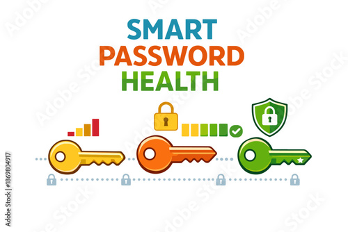 Smart password health: strength indicators and security icons in digital protection