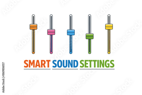 Smart sound settings: colorful audio adjusters for modern sound control