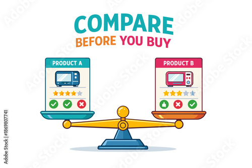 Product comparison scale: product a vs product b for informed decision making