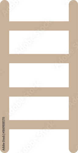 Flat vector illustration of a minimalist ladder icon.