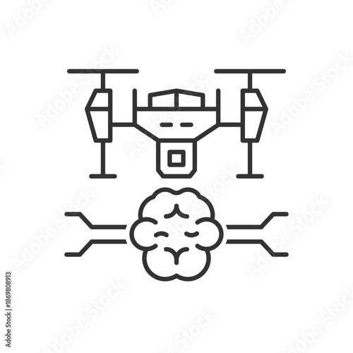Artificial Intelligence Drone Icon