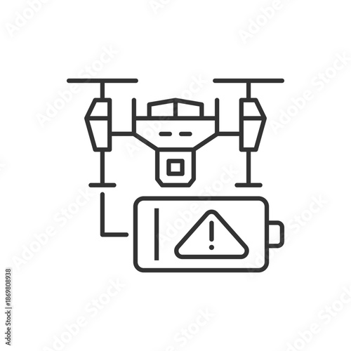Drone Battery Low Icon