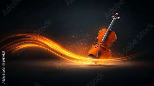 Cello musical instrument bow string wood orange classical performance motion swirl spark Cello musical instrument bow string wood orange classical performance motion swirl spark evoke graceful
