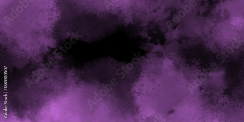 Abstract purple smoke on vivid black color background. Purple abstract texture background.  Abstract pixelated purple shape with dark tones and subtle texture. 