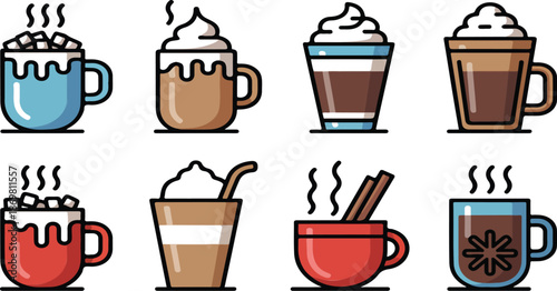 Cute Flower Crayon Doodle Set  Pastel Daisy and Kids Hand-Drawn Plants