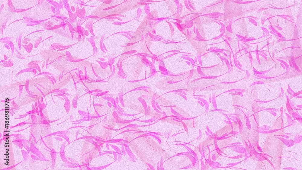 Fototapeta premium Seamless Pattern with Pink Hearts Delicate Pink Watercolor Texture for Modern Invitation Design.
