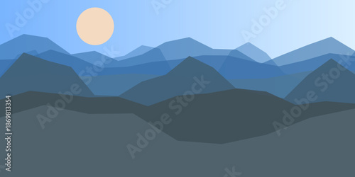 Serene mountain landscape at dusk