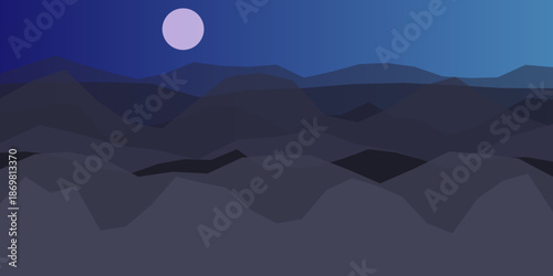 Serene night in the desert