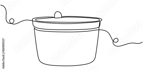 ice cream cup continuous one line drawing, Continuous single line drawing of delicious and cool fresh cup ice cream, ice cream, cocktail. One single line drawing. of outline vector illustration. 