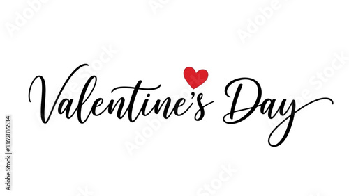 Valentine's Day celebration with heart symbol on white background