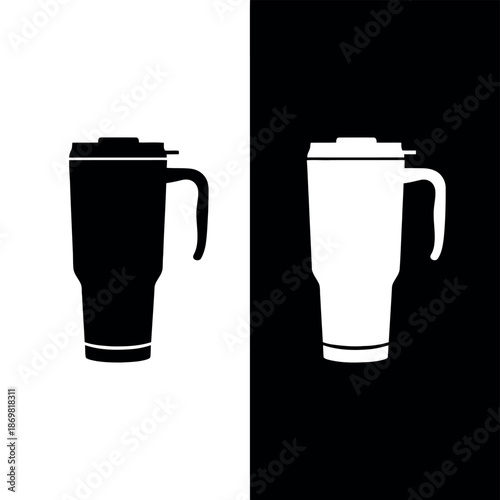 A vibrant illustration of a red dessert drink topped with cream and a wafer stick