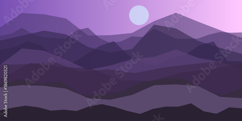 Purple mountain twilight