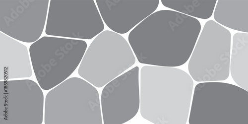 Stained glass colorful voronoi with fillet, vector abstract. Irregular cells background pattern. 2D Geometric shapes grid.