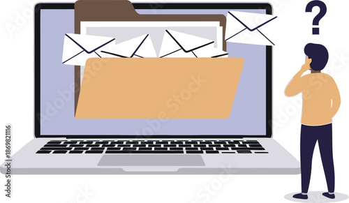 Minimalist design thinking concept illustration