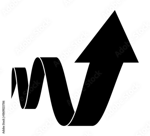 波打つ上昇矢印