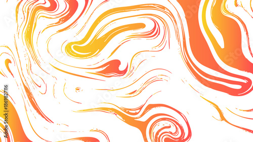 Seamless abstract orange vector background featuring tribal fire flames and floral swirl patterns in a decorative wave style illustration