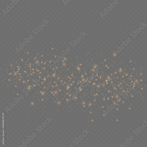 Abstract golden dust glow background with light particles