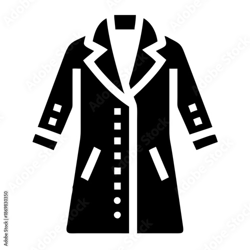 Classic long coat icon representing outerwear fashion and essential winter clothing