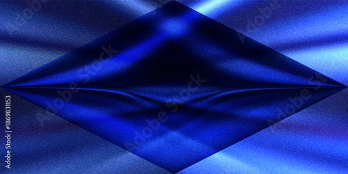 Abstract dark background. Silk satin fabric. Navy blue color. Elegant background with space for design. Soft wavy folds. Christmas, birthday, anniversary, award. Template.