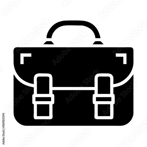 Classic briefbag icon illustration presenting a professional and stylish accessory