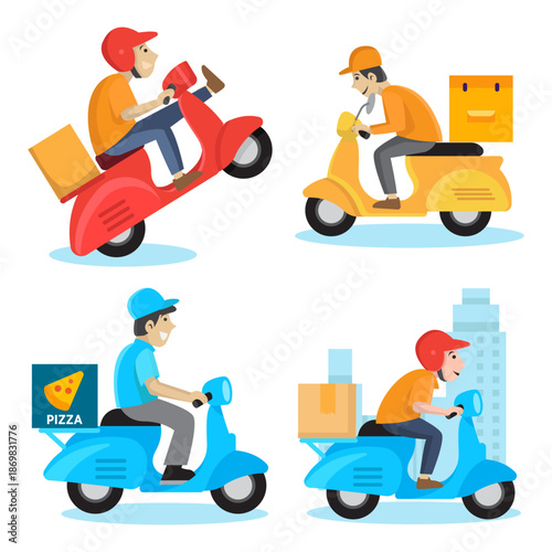 Express Delivery clipart bundle template, for delivery business.