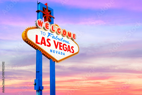 Las Vegas, Nevada, United States of America. 06-10-2025 Welcome to Fabulous Las Vegas Neon Sign	
