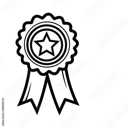Award Ribbon with Star Icon