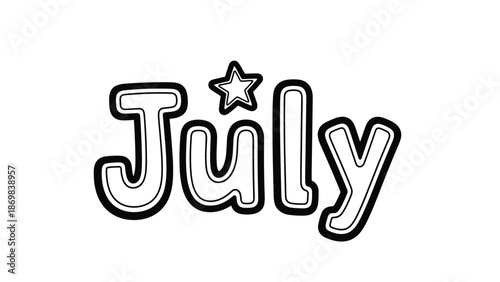 Celebrate July with Stylish Vector Illustration