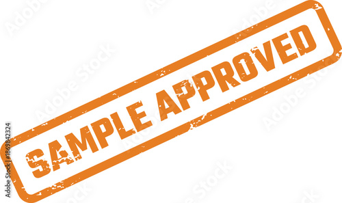 Sample Approved Rubber Stamp Vector – Orange Grunge Prototype Acceptance Label