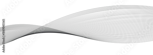 Black lines abstract wavy stripes on a white background used for Website, Graphic Design and Marketing.