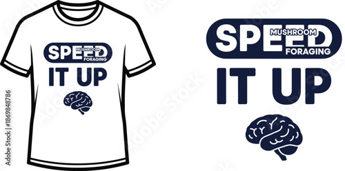 SPEED IT UP Typography T-shirt Design, minimalist, isolated on transparent background
