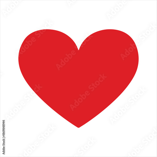 Valentine’s Day Love Symbols, Romantic Heart Design on White Background