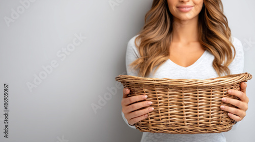 Womans hands holding a bask...