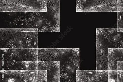 3d illustration of abstract fractal with creative design for works and banner