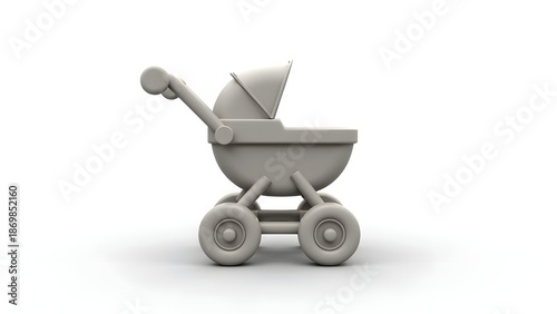 Stroller Toy Isolated on White Background