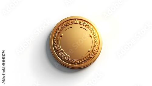 Medal Award Isolated on White Background