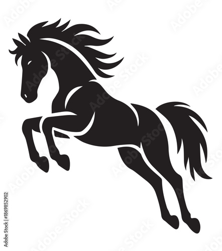 black horse vector illustration