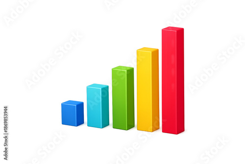 Growing 3d bar graph visualizing financial data progress Free Download Growing 3d bar graph visualizing financial data progress - GFXLoad