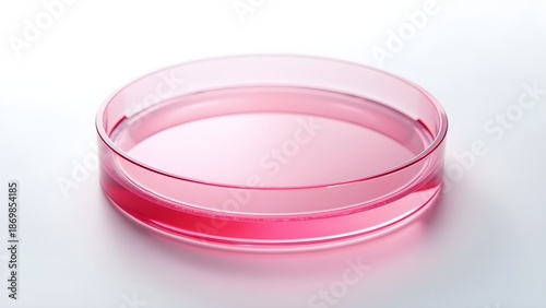Petri Dish Laboratory Model Isolated on White Background
