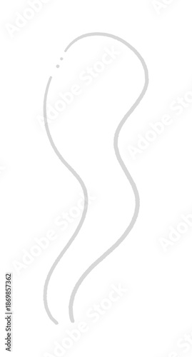 シンプルでおしゃれな手書きのゆるい形 -ゆらゆら漂う湯気や煙のような細長い吹き出し･フレームの素材