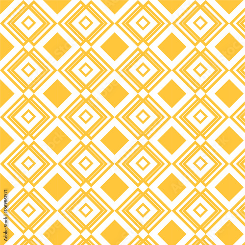 Yellow geometric trellis, diamond lattice pattern, mustard white Moroccan tile, abstract linear rhombus wallpaper, minimalist geometric textile print.