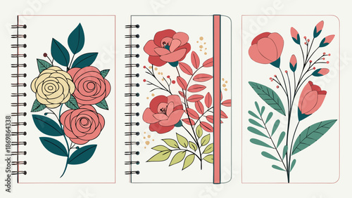 Beautiful Flower Collection with Roses Floral Art