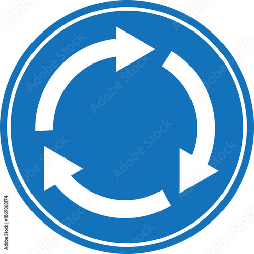Round refresh cycle icon for updates and synchronization
