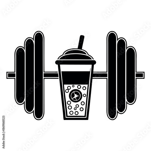 Silhouette healthy lifestyle nutrition protein. 