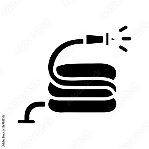 Water pipe icon Hose Icon sink pipe vector icon plumbing icon Sewer system icon. Solid filled vector illustration with main sewer pipe Hose icon elements. graphics icon
