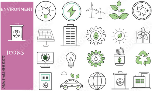 20 environmental technology icon