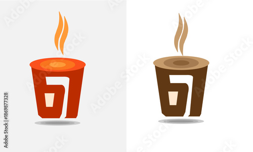 tea pot brand vector art logo