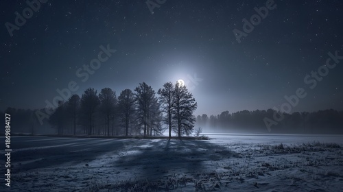 snow covered trees
